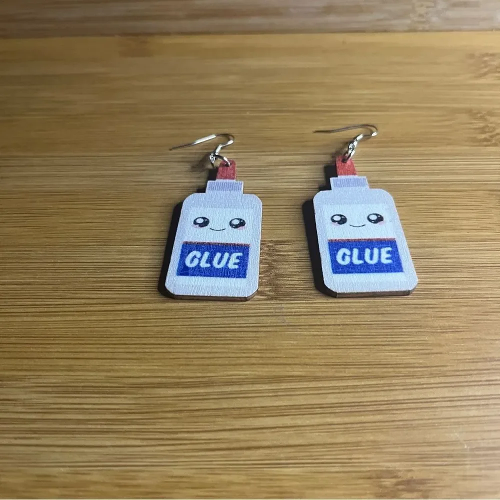 Cute Glue Bottle Earrings